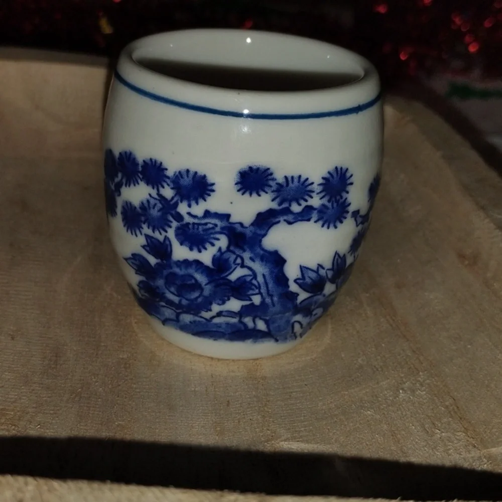 Floral Ceramic Vase and Soki Cup